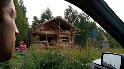 дом из бруса после урагана 